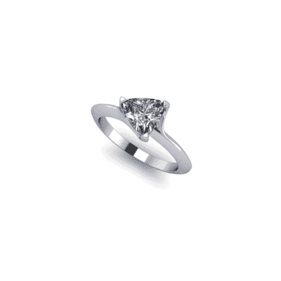 1ct Trillion cut diamond ring