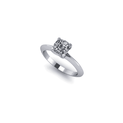 1ct cushion shaped diamond ring