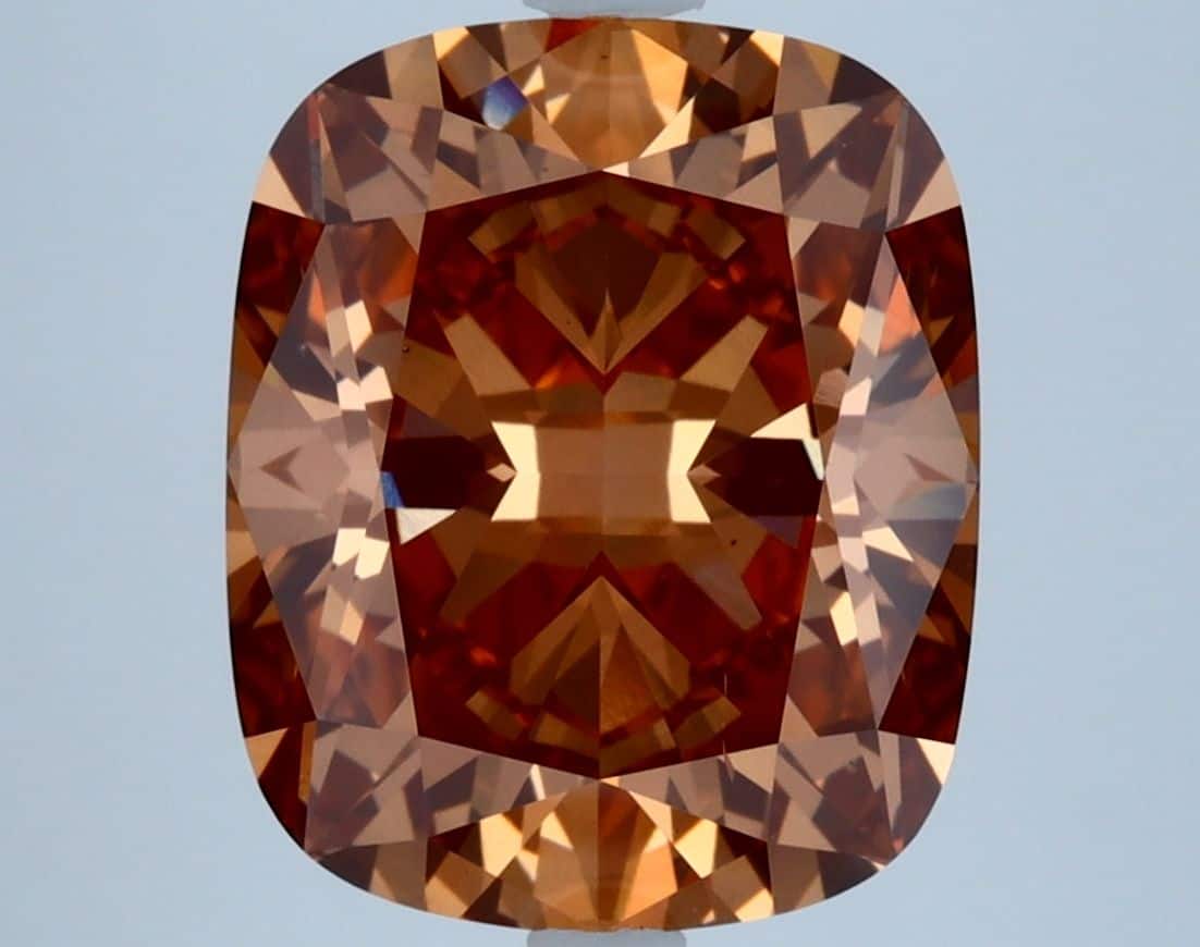 Cushion modified 5.26ct FANCY VS2 EX EX Faint