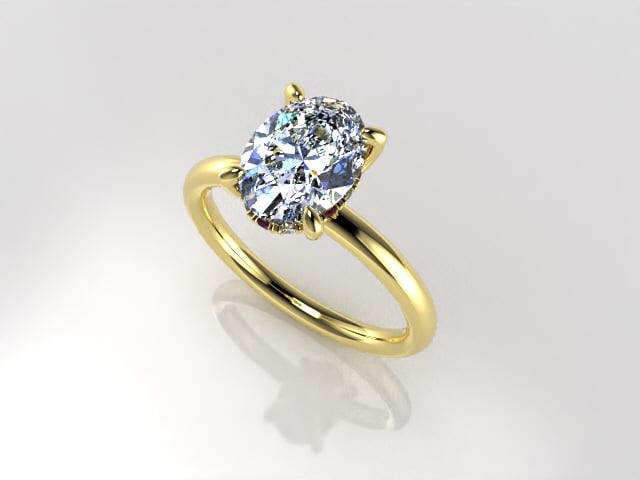 Oval Diamond Ring with Tourmaline Accents - Image 2