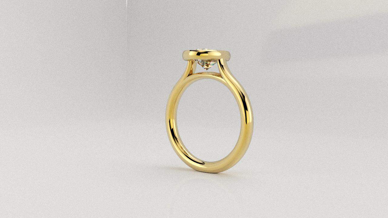Custom-Selected Oval Diamond Ring - Image 2