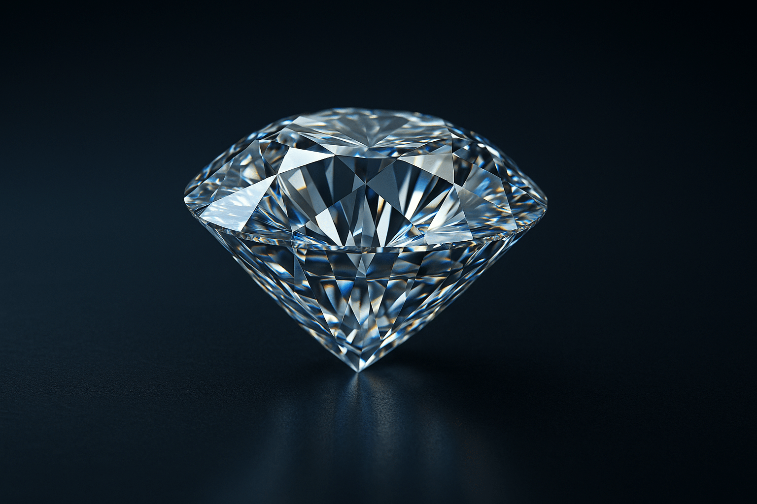 Close-up view of a sparkling lab grown diamond showing precision cut and brilliance.
