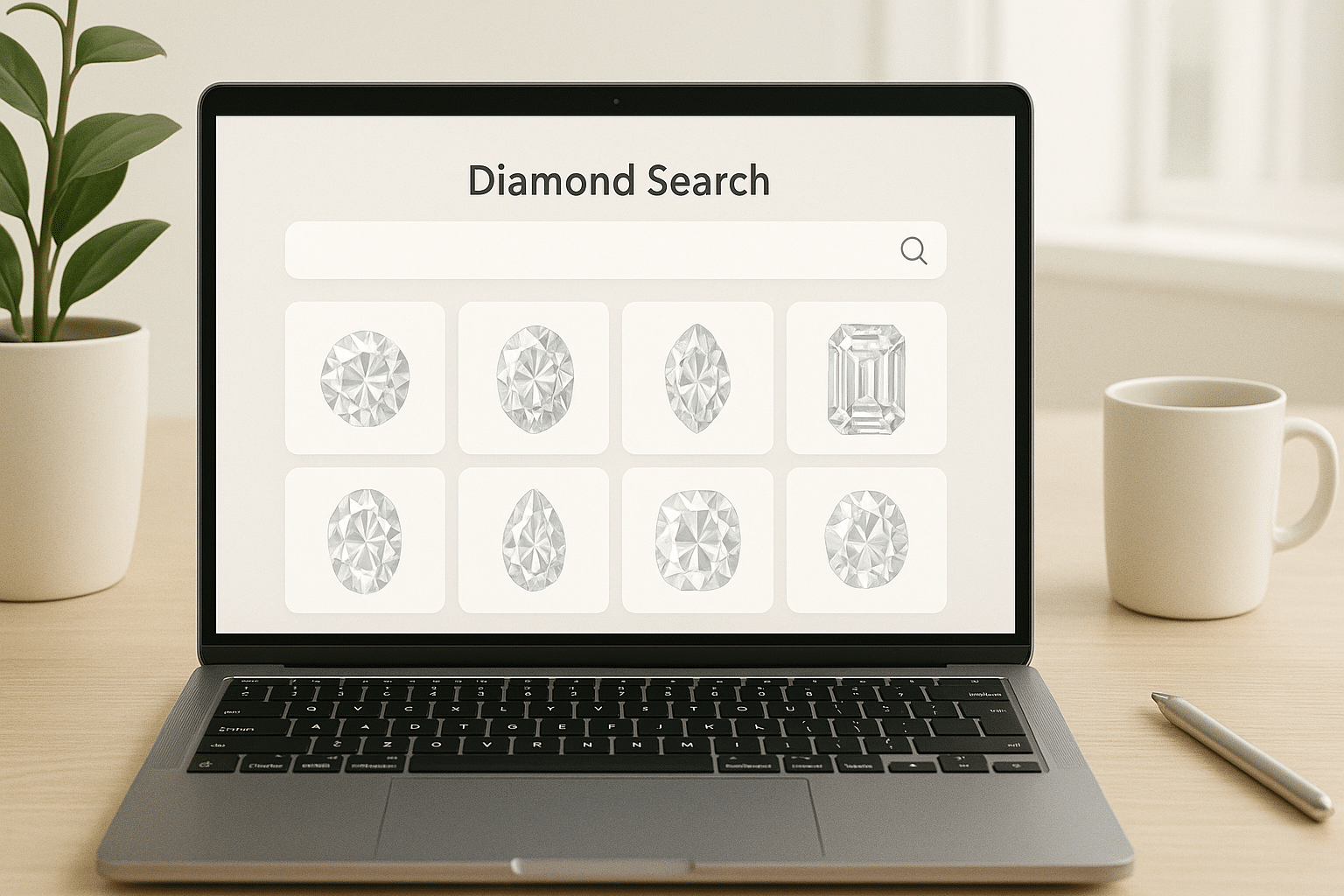 Lab grown diamond displayed on a jeweller’s workbench in a modern Brisbane jewellery studio, highlighting ethical luxury and craftsmanship.