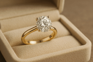 Luxury diamond engagement ring